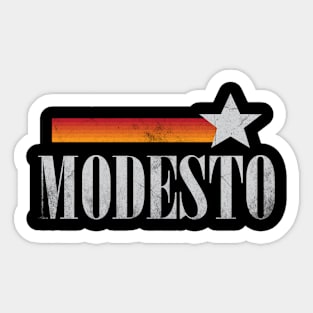 Modesto California Vintage-Style Sticker